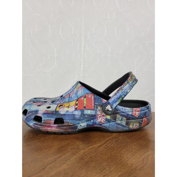 Crocs Cyber Nights Classic Clog Unisex Mens 9 Womens 11 Multicolor Japan City - Picture 1 of 12
